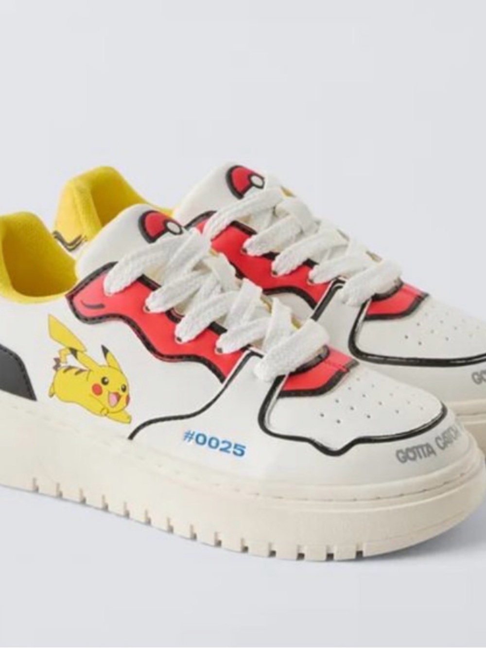ZARA - Pokémon Pikachu Kids White & Yellow Trainer Sneakers
